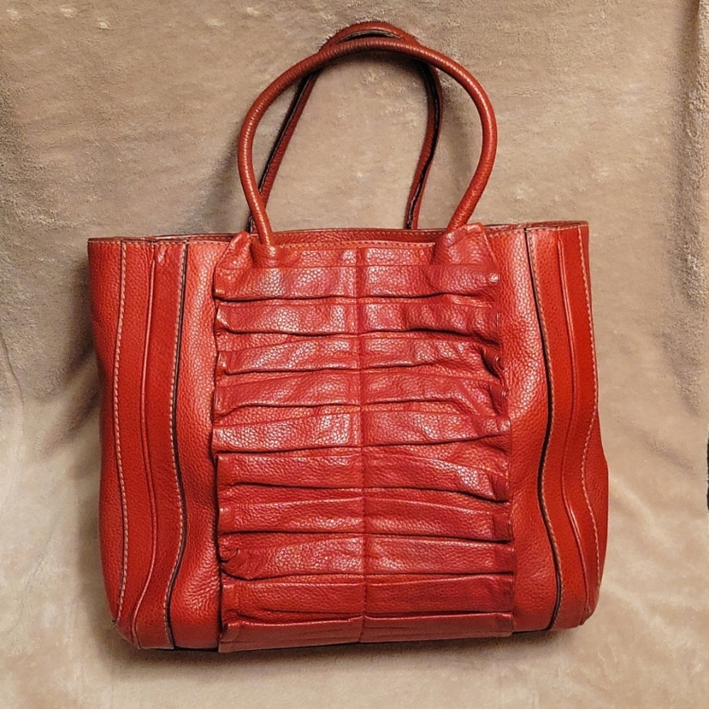 Vintage Dolce & Gabbana Miss Heather Gathered Leather Tote Bag